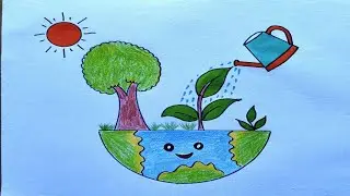 Save Earth Drawing#Earth Day Drawing #Student Art #Student Project # Wow Wow Art