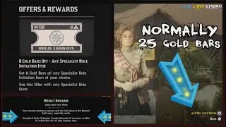 How to get an Offer for 8 Gold Bars off any Role Initiation Item this week in Red Dead Online