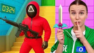 SQUID GAME in REAL LIFE : Suchen & Verstecken ! 😰🩸 (Angst) - Celina