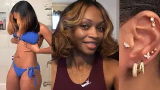 Mini Vlog: COLORING MY HAIR BLONDE, MARATHON TRAINING, SELF- PIERCING MY EARS & NYC Mercer labs 