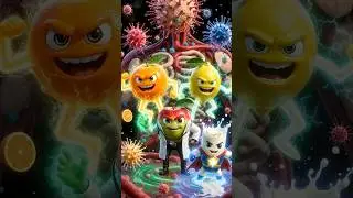Apple 🍎 Orange 🍊 Lemon 🍋 | Body Ke Andar Superpower Team!&rdquo;