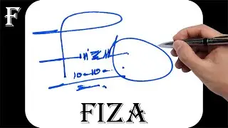 Fiza name signature design - F signature style - How to signature your name