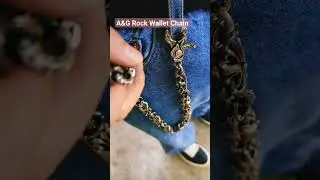 A&G Rock N Roll Tubal Fleur De Lis Wallet Chain.  Made in USA.  Sterling Silver.