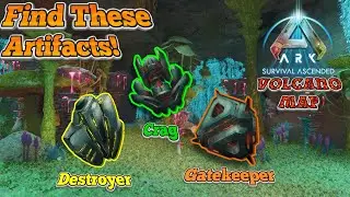 Where To Find All Artifacts On The Volcano Map | Ark: Survival Ascended