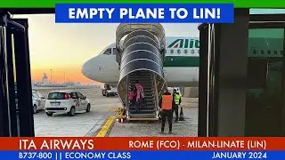 ITA Airways - Empty flight to LIN | AZ2010 Rome - Milan | Flight Video | Economy Class
