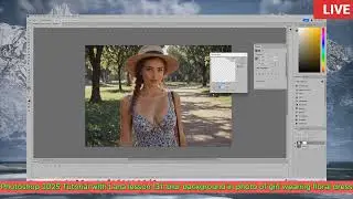 Photoshop 2025 Tutorial with Lana lesson 131: blur background in photo of girl wearing floral dress