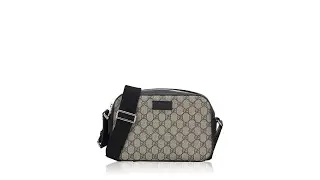 Gucci GG Supreme Camera Bag Beige Black
