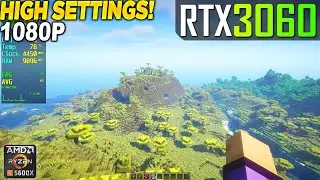 Minecraft RTX 3060 + Ryzen 5 5600x - 1080p High, BSL Shader,
