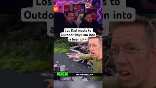 Los Dad reacts to Outdoor Boys RUN Into BEAR 😨 #lospollostv #funny #viral