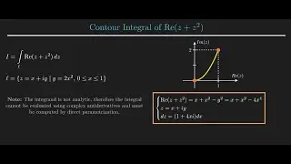 Contour Integral of Real Part Re(z) | Direct Parametrization Example
