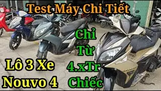 TEST MÁY CHI TIẾT LÔ 3 XE YAMAHA NOUVO 4 ZIN - ĐẸP - RẺ l XE MÁY TRUNG NGHIỆP 2