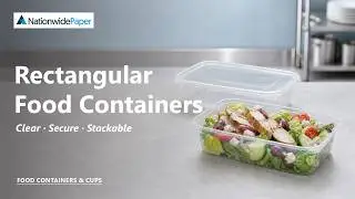 Rectangular Plastic Food Containers with Lids - Reusable Storage Boxes