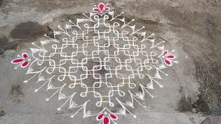 12 dot sikku kolam for beginners #kolam #rangoli #sikkukolam #viralkolam #trendingkolam #viralvideo 