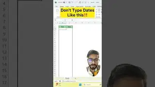 Don't type Dates in Excel Manually‼️Instead Use Amazing Shortcut #shorts #excel #exceltutorial