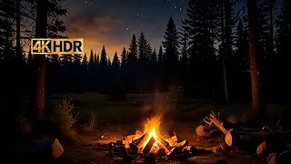 Camping Ambience &ndash; Cozy Fire & Distant Owl Sounds for Meditation