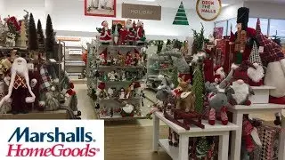 MARSHALLS HOME GOODS CHRISTMAS DECORATIONS DECOR - SHOP WITH ME SHOPPING STORE WALK THROUGH 4K