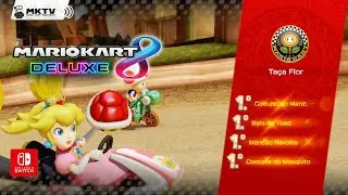 Mario Kart 8 Deluxe - Taça Flor (200cc) - Peach Gameplay [Nintendo Switch]