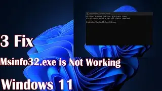 How to Fix Msinfo32.exe Not Working in Windows 10/11
