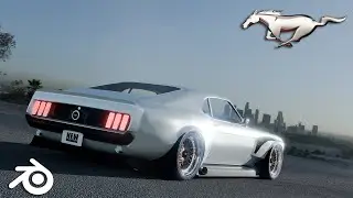 69' Ford Mustang Boss 302 w/ Aston Martin Inspired Bodykit (Blender Animation/Render)
