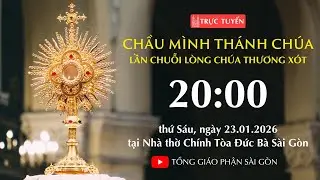 Chầu Thánh Thể 20:00 | Lần chuỗi Lòng Chúa Thương Xót ngày 23-1-2026 | Nhà thờ Đức Bà