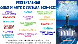 Corsi di Arte e Cultura: Gli insegnanti presentano i programmi