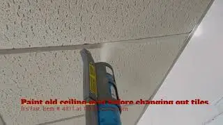 How to paint and restore aged ceiling grid systems.