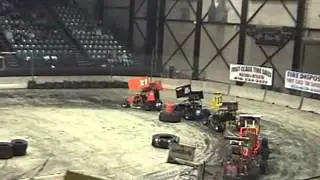 2012/2013 Midwest Indoor Racing Series - Winged Mini Sprints Feature At Delta Plex Arena
