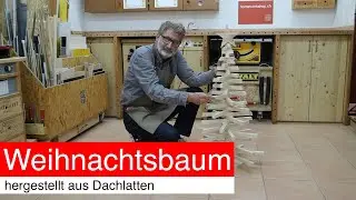 Weihnachtsbaum, hergestellt aus Dachlatten