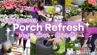 Early Summer Front Porch Refresh! Outdoor Clean and Decorate With Me 2024