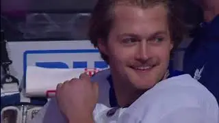 William Nylander couldn't keep a straight face hearing this anthem..