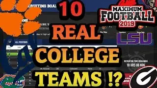 What 10 REAL Teams Should I make in Maximum Football 2019 ?