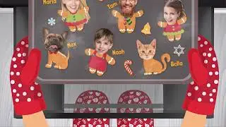 Funny Family Christmas Video Greeting Card with Photos, Funny Family Holiday Card