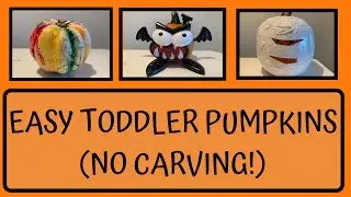 EASY PUMPKIN DECORATING FOR TODDLERS!