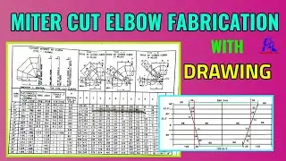 90 degree Miter cut elbow fabrication with drawing | mitered pipe elbow 2 cut 3 cut 4 cut