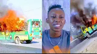 Kenyan MATATU (ganya) Burned by GEN--Z in Nairobi --Nakuru Road after Hit and Ran Accident😭😭😭😭