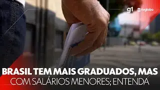 Brasil tem recorde de trabalhadores graduados, mas com menores salários; entenda #g1 #JN #noticias