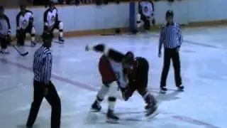 Gramlich vs Lutz hockey fight