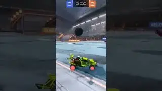 Crazy 3v2 comeback with zero second goal #rocketleague #snowday #3v2 #comeback #zerosecondgoal