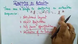 Designing an animation | CG | Computer Graphics | Lec-63 | Bhanu Priya