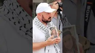 Street displays  pictures of Gaza children. leaving the public feeling helpless