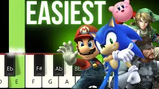 Super Smash Bros. Brawl Main Theme - EASY Piano tutorial