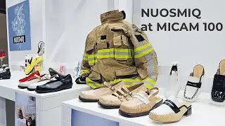 Nuosmiq: recycled plastic heels and reuse of firefighter uniform fabrics