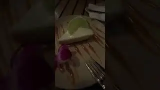 Desserts after dinner key lime pie and it&rsquo;s very good!