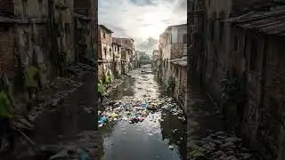 From a polluted canal full of trash to a clean and beautiful green park 🌿