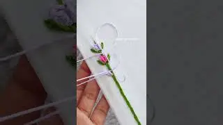 Beautiful hand embroidery cute lace design || embroidery lace #embroidery #shortsviral