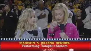 Madison and Juliana Heichel Official Cavaliers video of the National Anthem