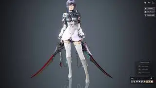 BDO - Lahn in Silver White Purple Frostbite Outfit