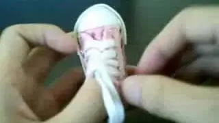 Stylish Mini Shoe Model Clock Watch with a key Chain - Pink
