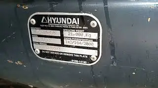 HYUNDAI EXCAVATOR 210-7 Rolex CHASSIS NUMBER LOCATION🚘 VIN PLATE location🚘