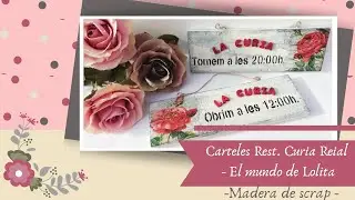 Carteles con decoupage para el restaurante Curia reial